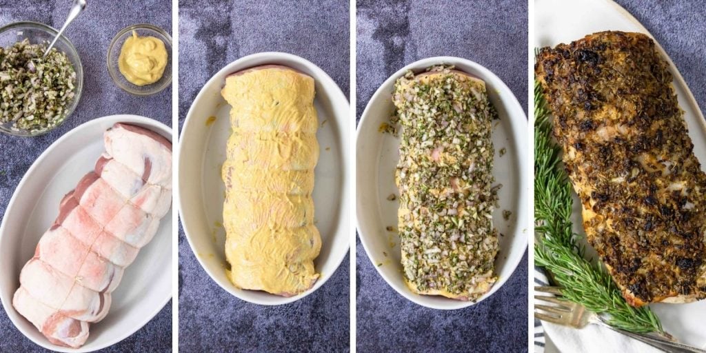 4 steps for making rosemary pork loin