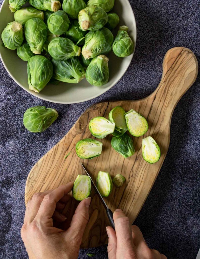 how to trim brussels sprouts