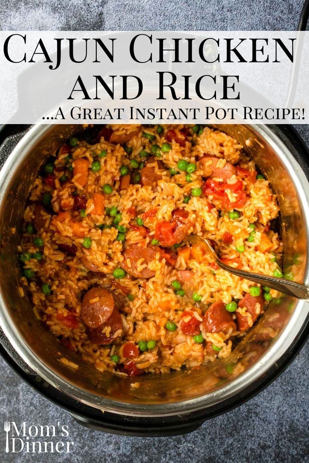 Instant Pot Cajun Chicken and Rice Mom's Dinner