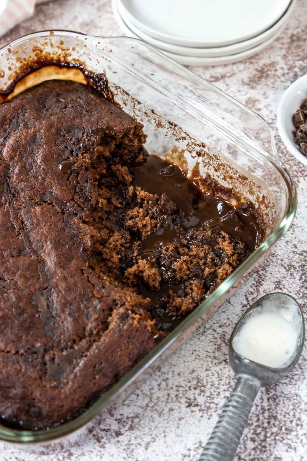 Easy Hot Fudge Chocolate Pudding Cake - Mom's Dinner