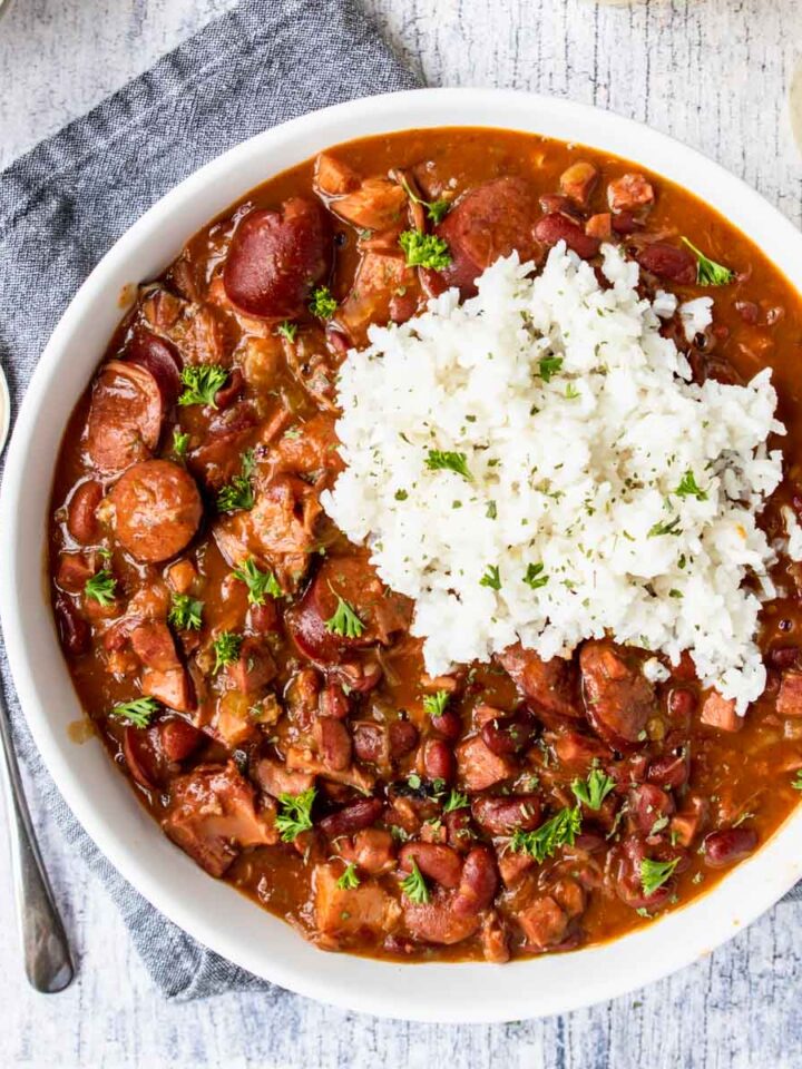 Instant Pot Red Beans and Rice (Crock Pot too!)