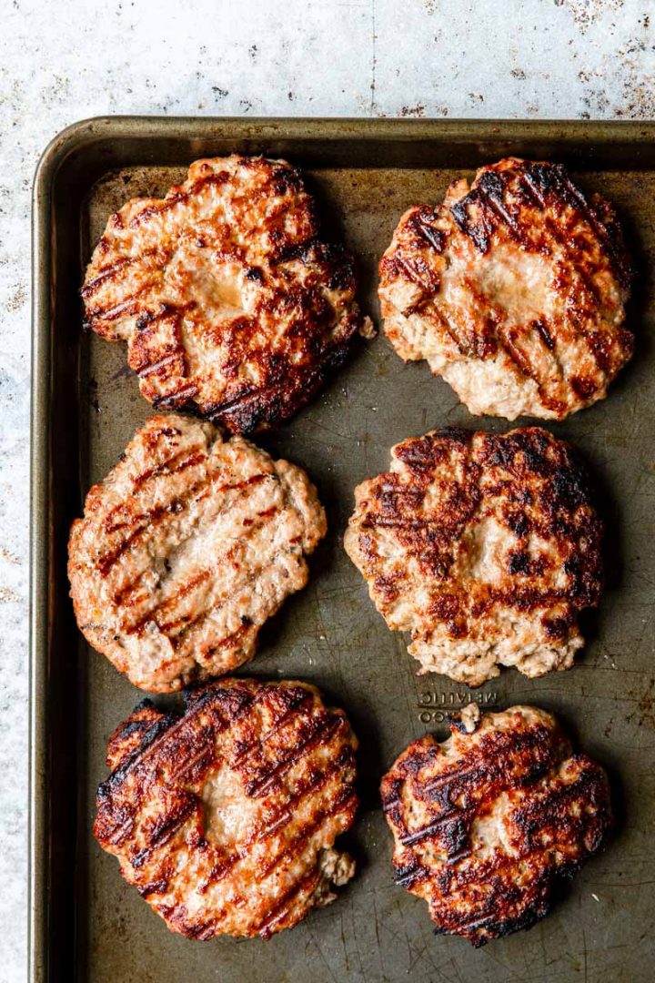 Grilled Pork Burgers with Garlic Cream Sauce Mom's Dinner