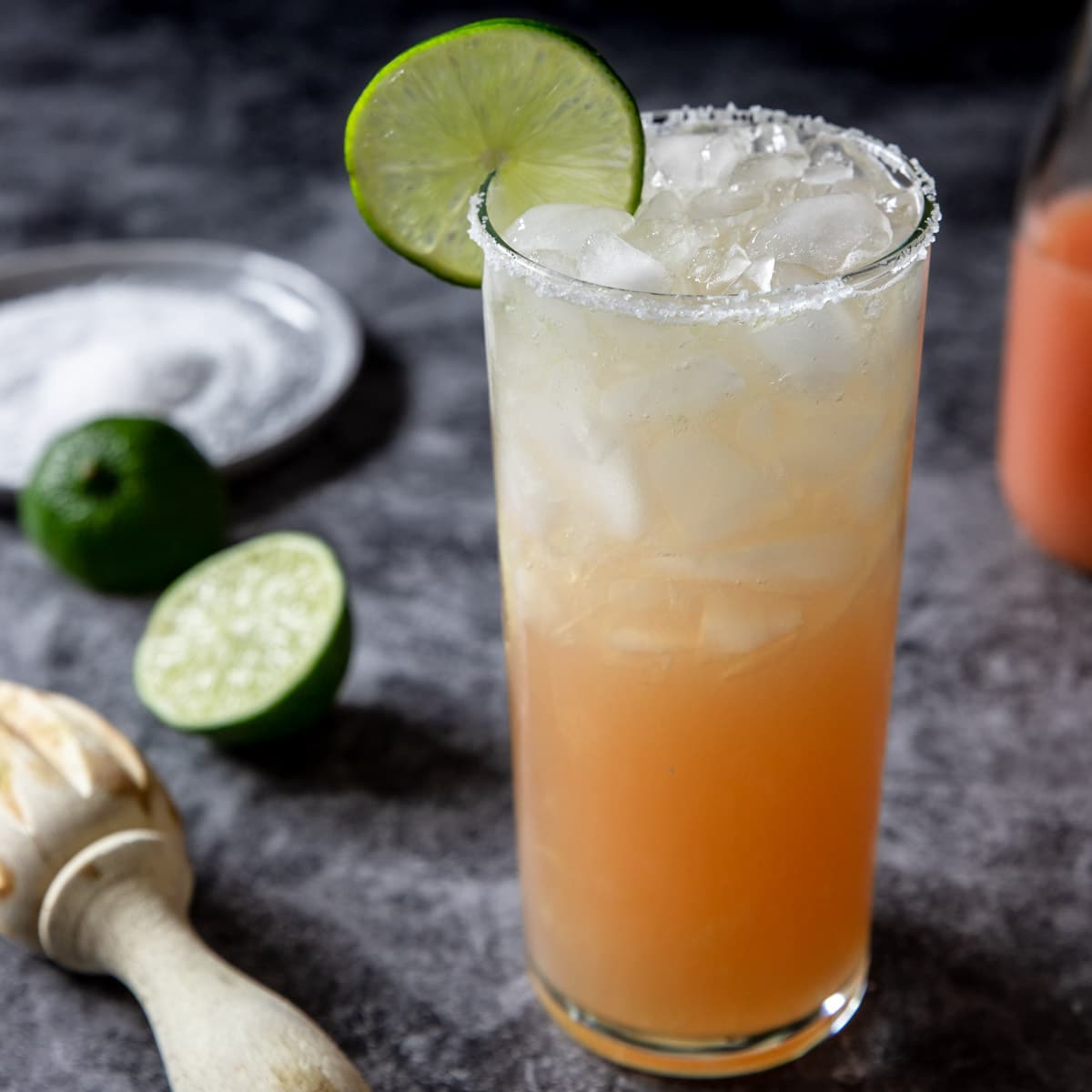 Skinny Grapefruit Paloma Spritzer Mocktail • The Fresh Cooky