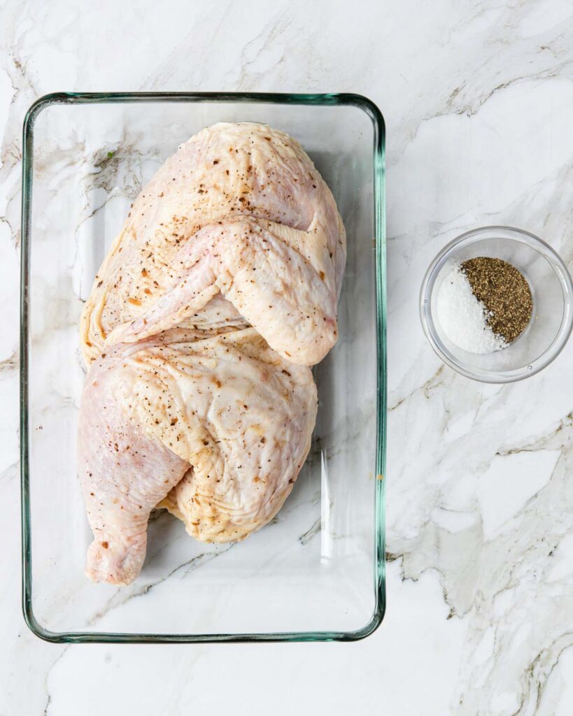 Cast Iron Roasted Half Chicken Video tutorial included!