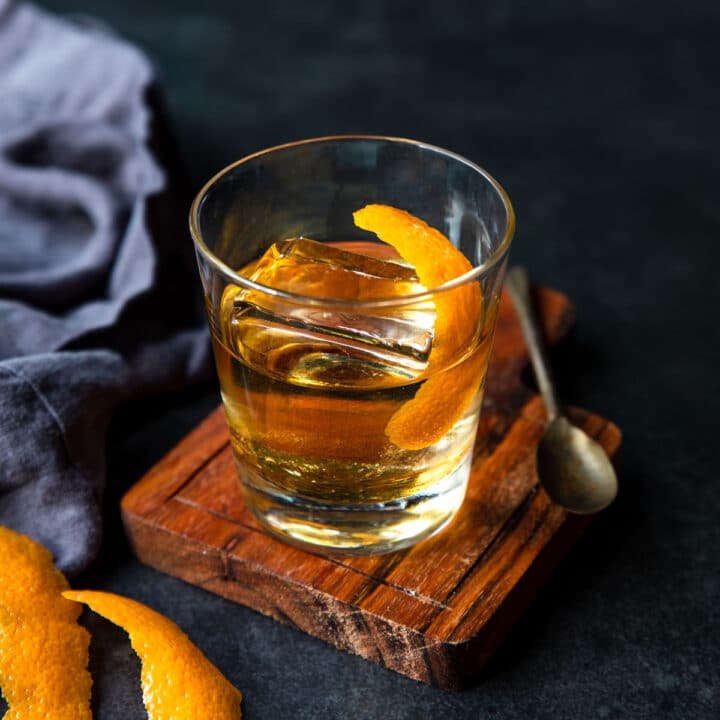 An Old Fashioned made with Anejo Tequila