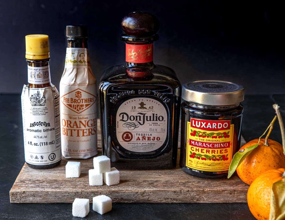 ingredients to make Tequila Old Fashioned