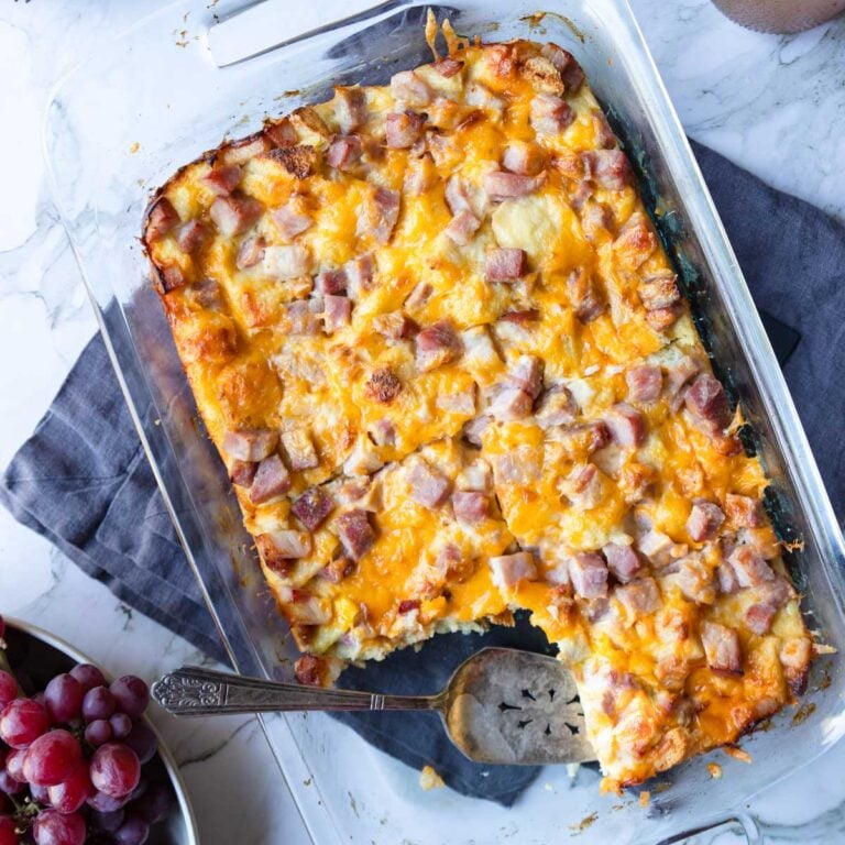 Overnight Ham and Egg Breakfast Casserole