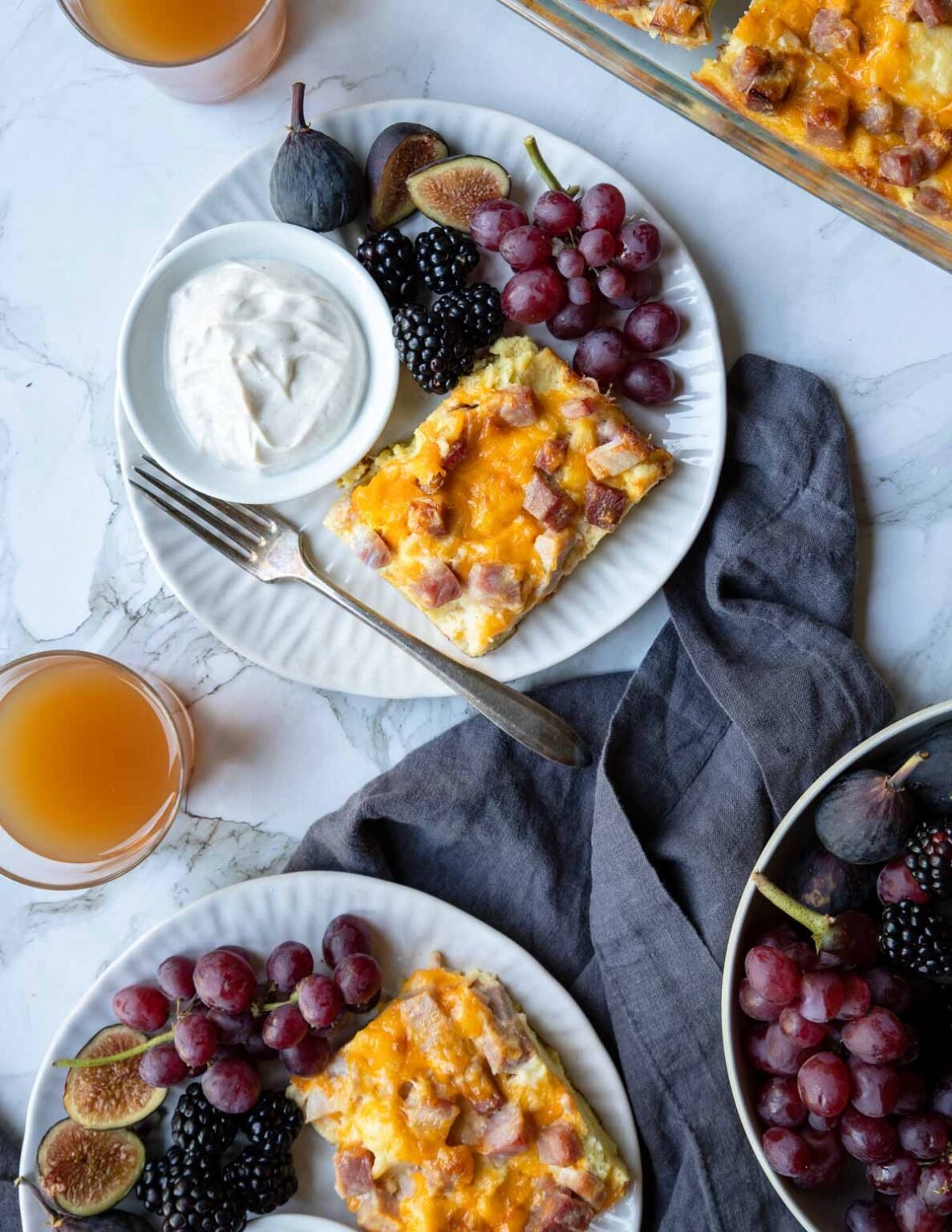 Overnight Ham and Egg Breakfast Casserole