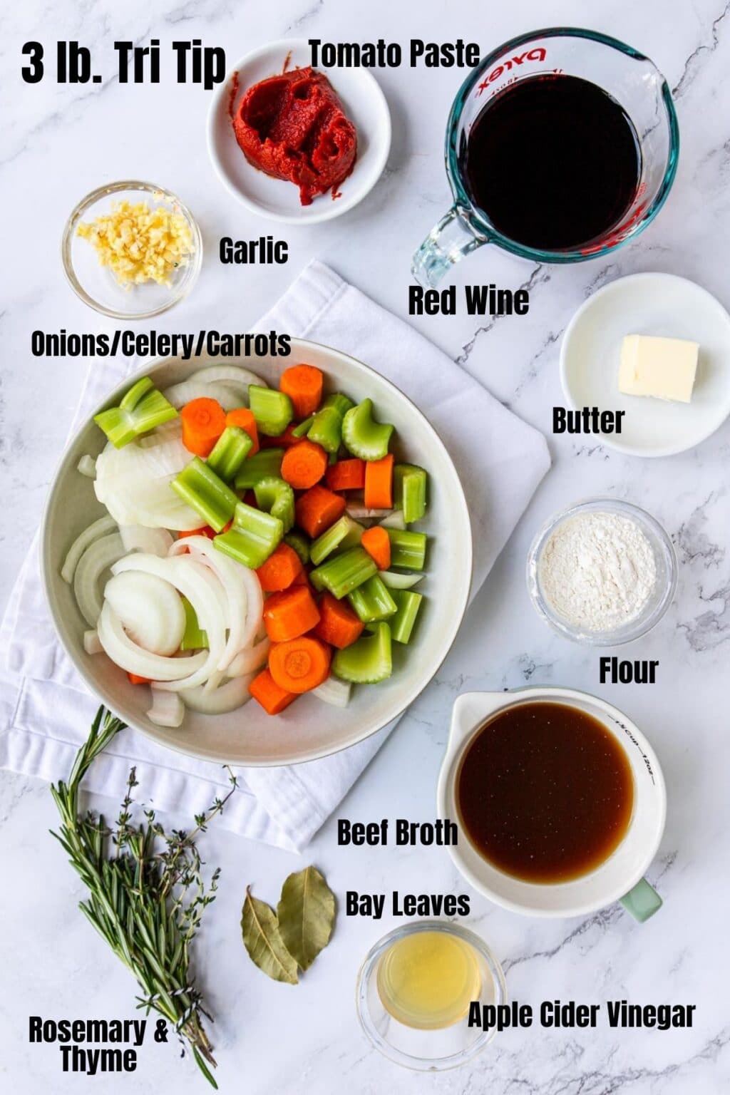 Braised Tri Tip with Red Wine Glaze