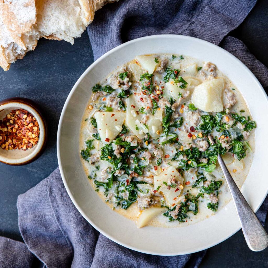 Instant Pot Zuppa Toscana| Potato, Sausage & Kale Soup- Mom's Dinner