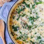 a big pot of copycat Olive Garden Zuppa Toscana