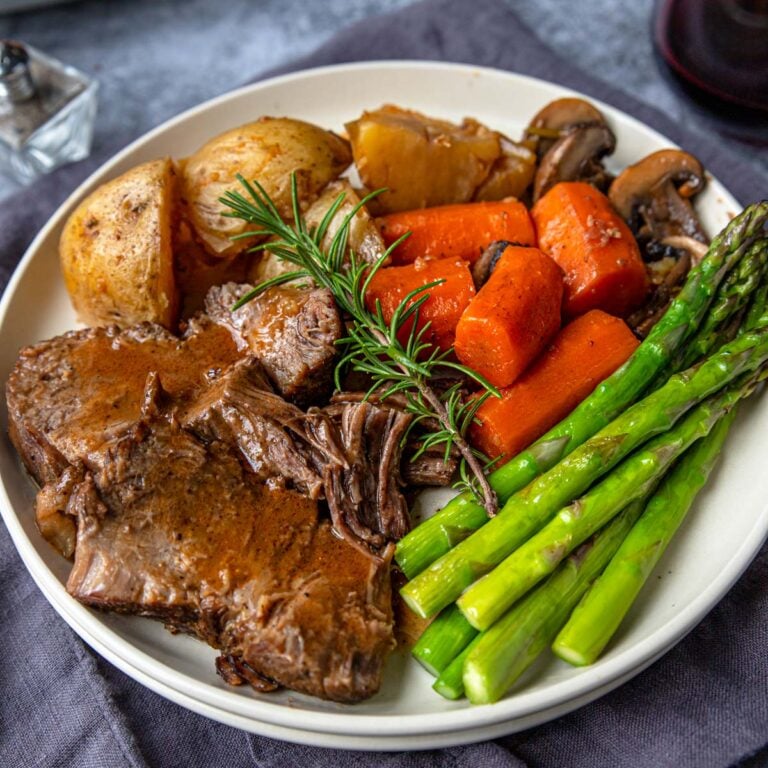 Savory Dutch Oven Chicken Pot Roast - Mom's Dinner