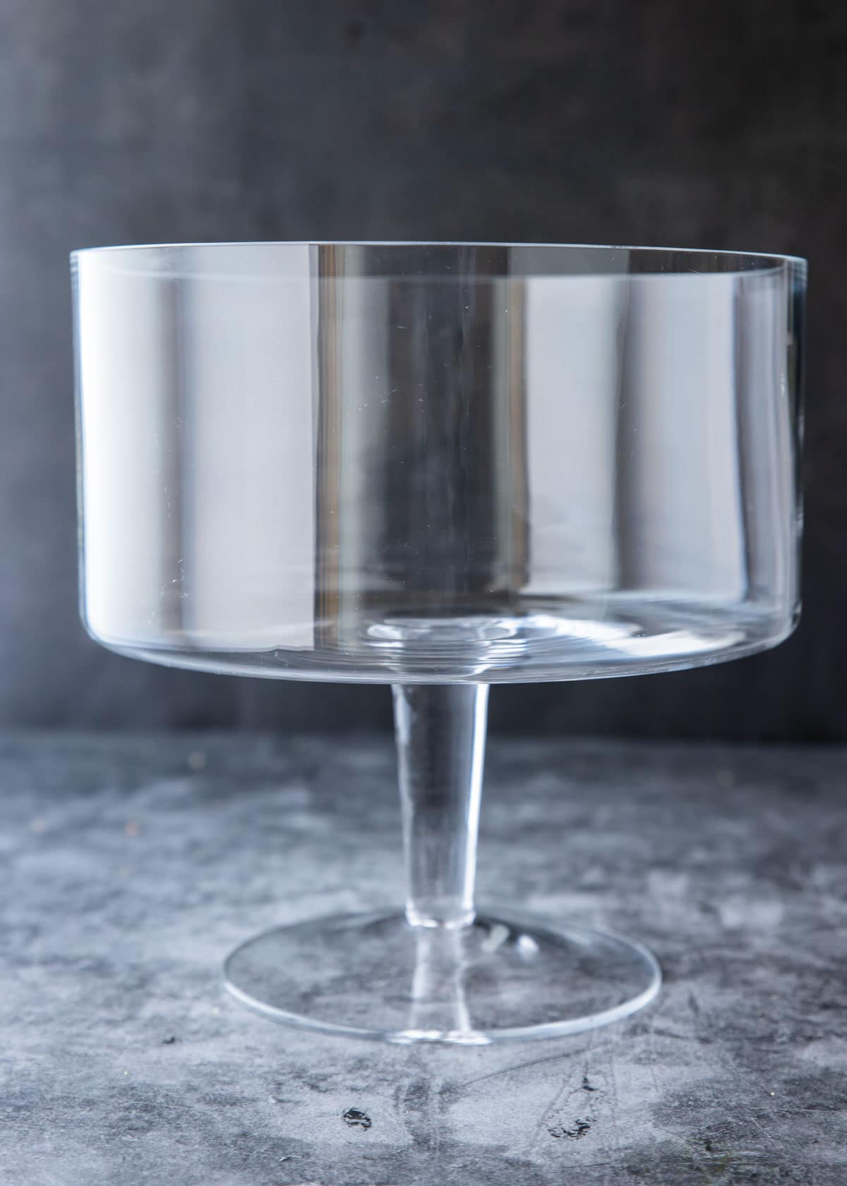traditional glass trifle bowl