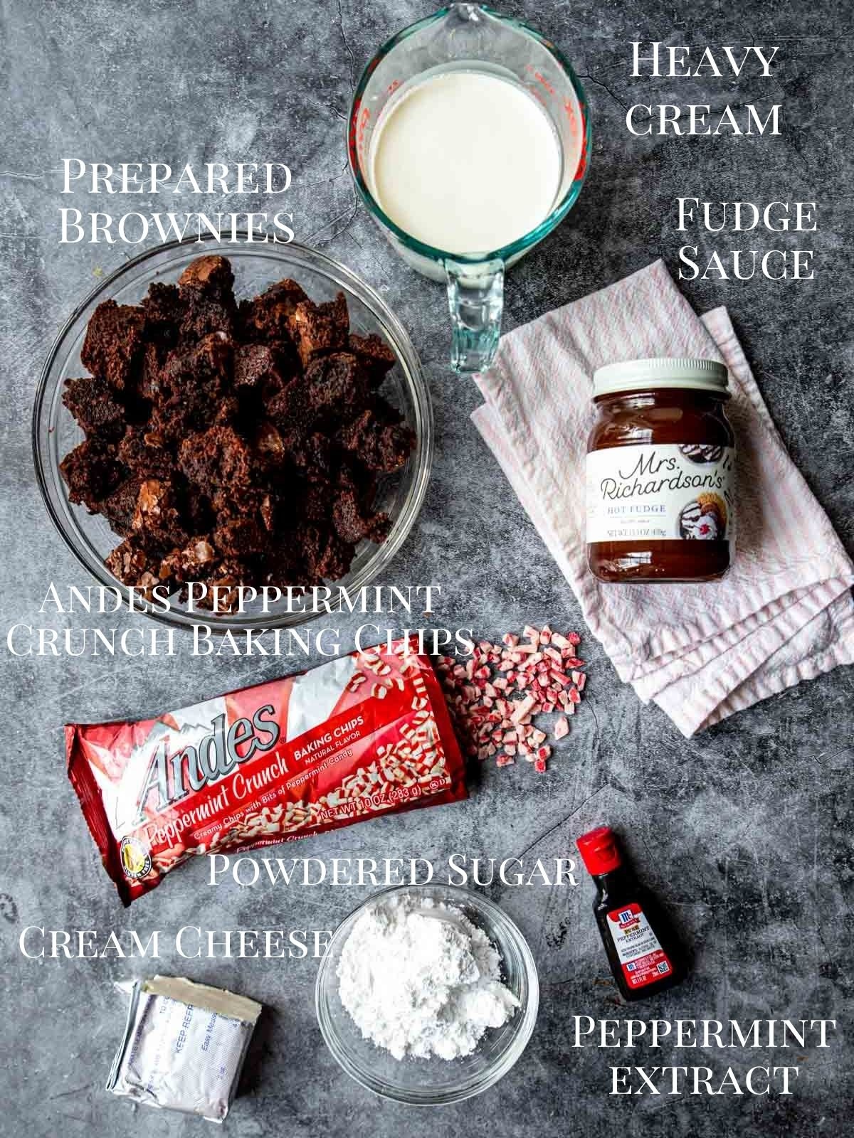 Ingredients to make a Christmas Trifle
