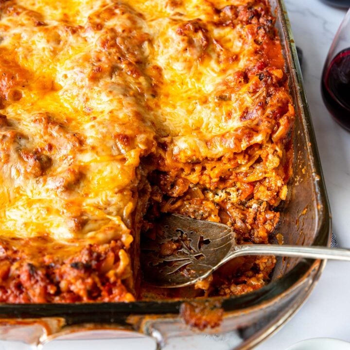 The very best lasagna recipe in a 9x13 pan