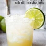 pinterest image for margarita mocktail with text overlay
