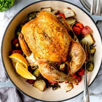 roasted chicken in a Dutch Oven