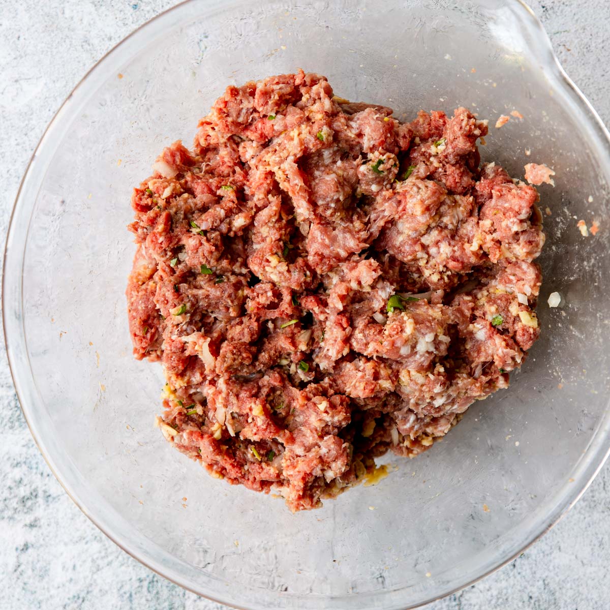 swedish meatball mixture with ground pork and ground beef