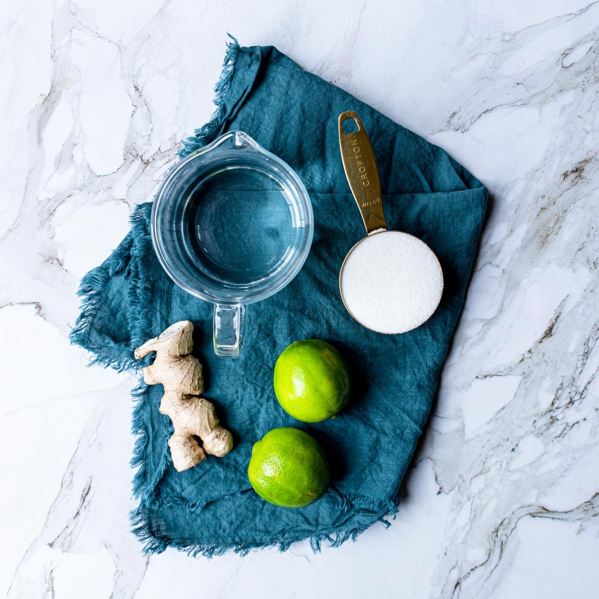 ingredients for ginger simple syrup