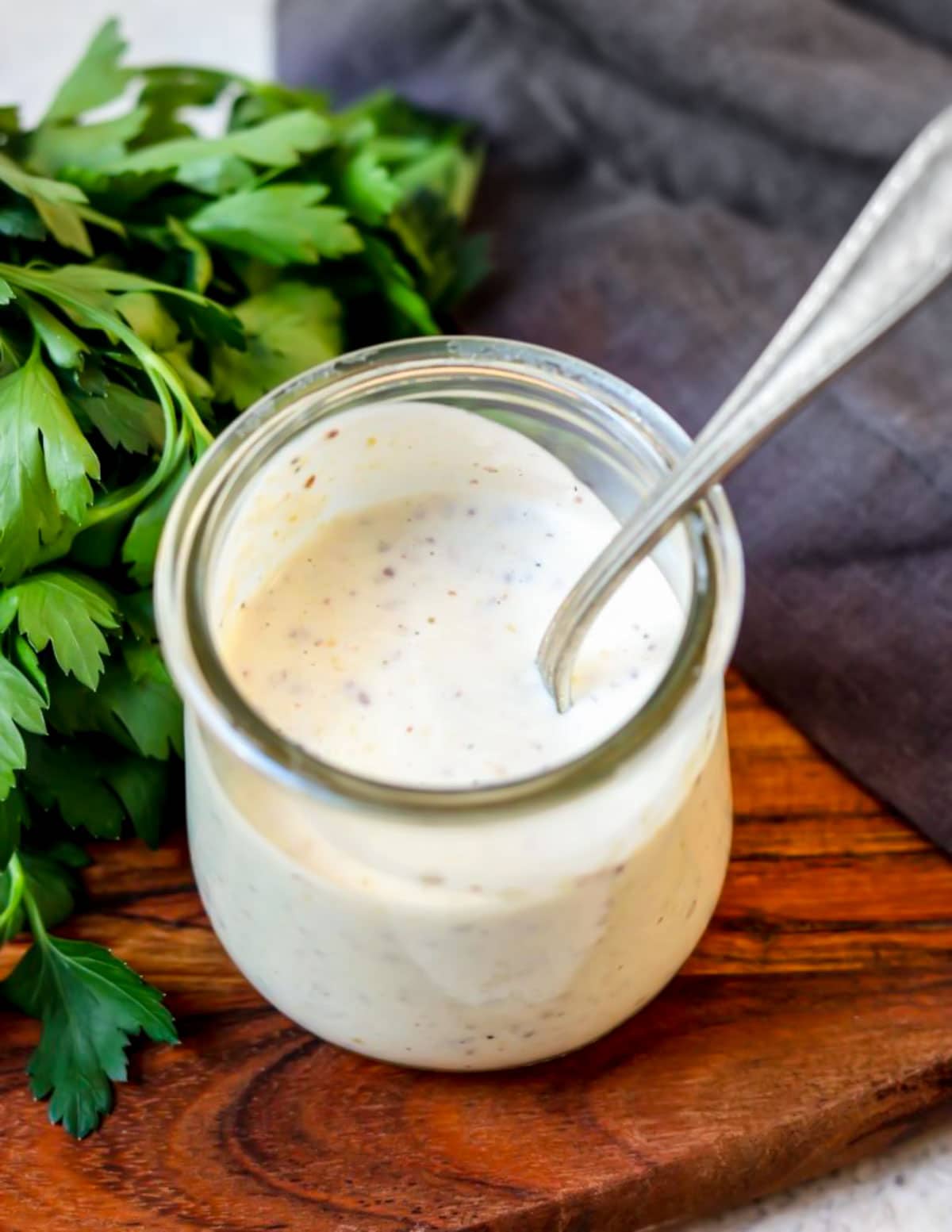 horseradish cream sauce in a little jar