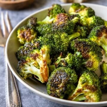 Roasted Broccoli in a bowl