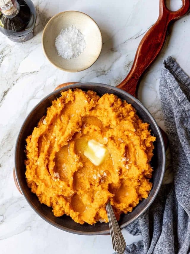 Savory Mashed Sweet Potatoes Recipe