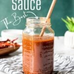 red enchilada sauce recipe pin image with text overlay