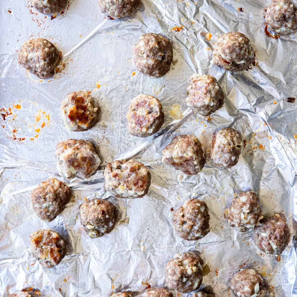 meatballs that have been baked