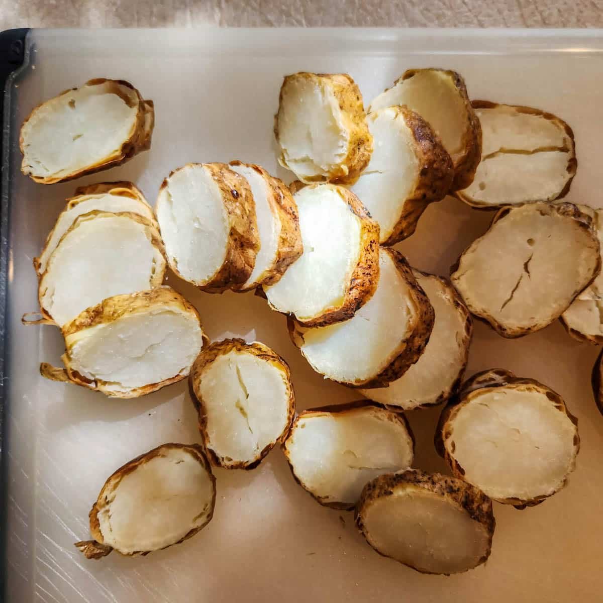 leftover baked potatoes sliced into ½ inch rounds