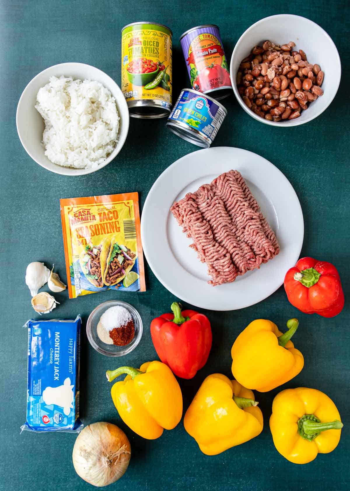 ingredients to make stuffed peppers