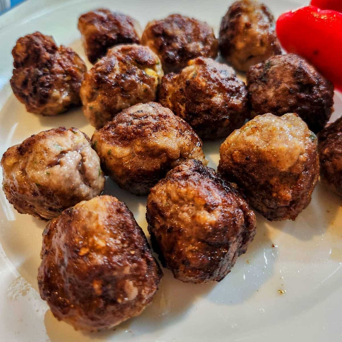 browned meatballs with a nice golden brown exterior
