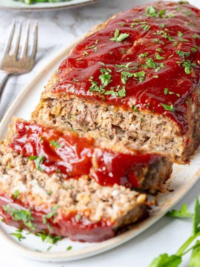 Sweet & Tangy Sauce Topped Meatloaf