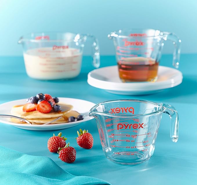 pyrex glass measuring cups