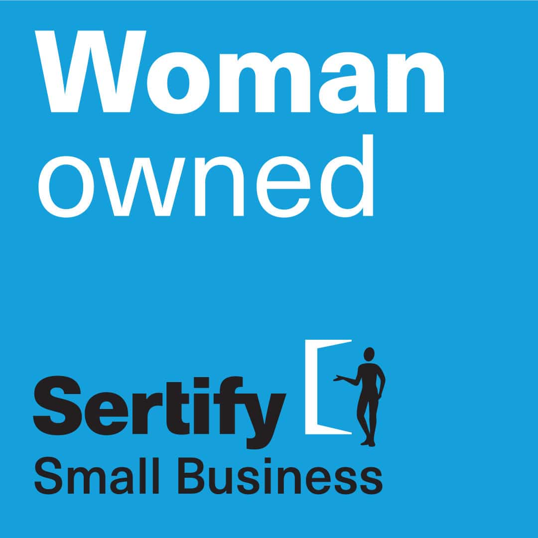 Women owned Sertify Small Business badge 