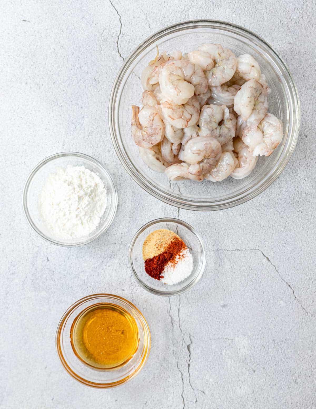 Ingredients to make shrimp tacos