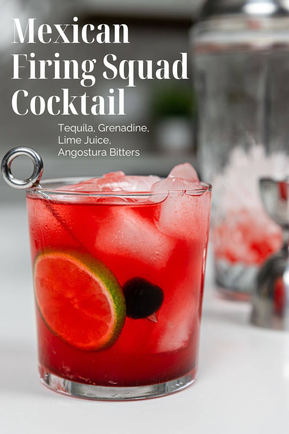 Mexican Firing Squad Cocktail with text overlay for Pinterest