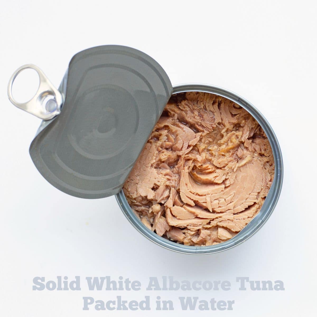 A can of solid white albacore tuna packed in water 