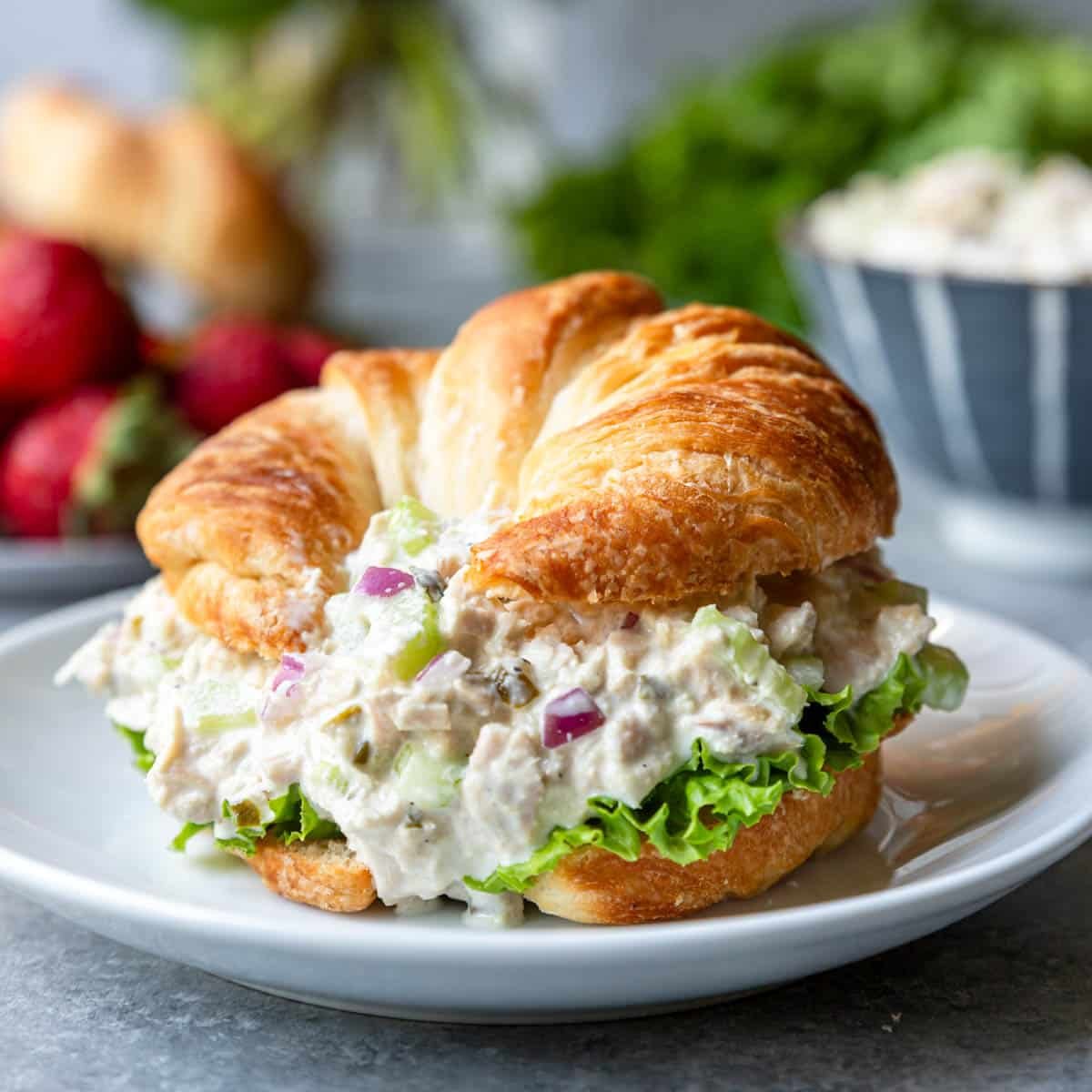 Tuna Salad Sandwich on a croissant