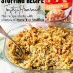 Pinterest image for stove top stuffing.