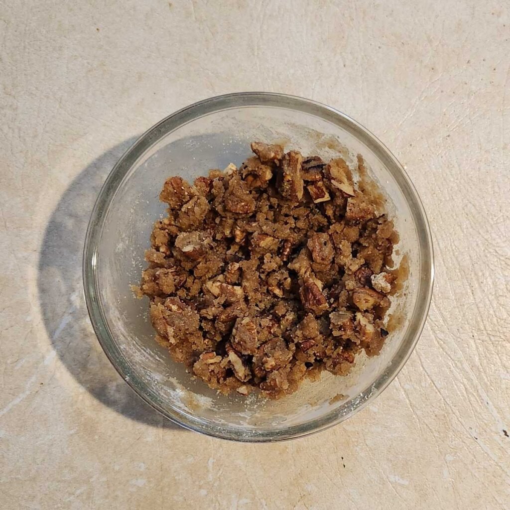 brown sugar, butter and pecan mixture