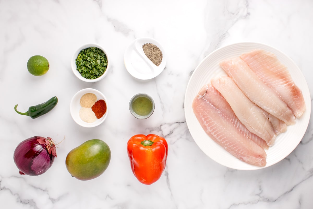 ingredients for Tilapia Mango Salsa