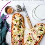 Pinterest image for French Bread pizza.