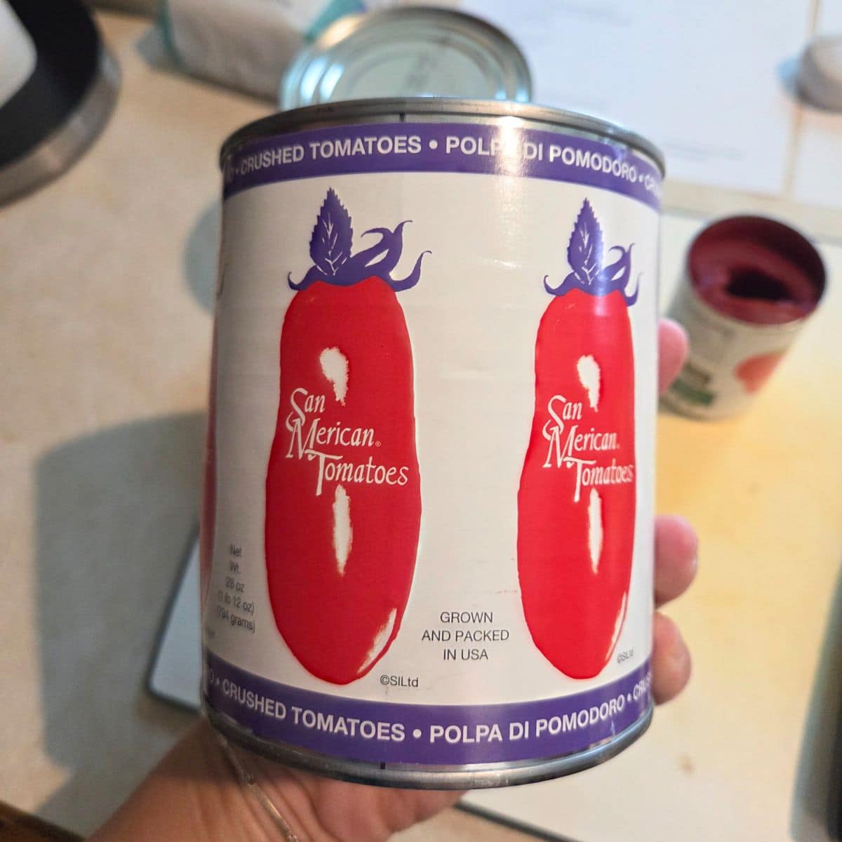 San Merican Tomatoes in a can