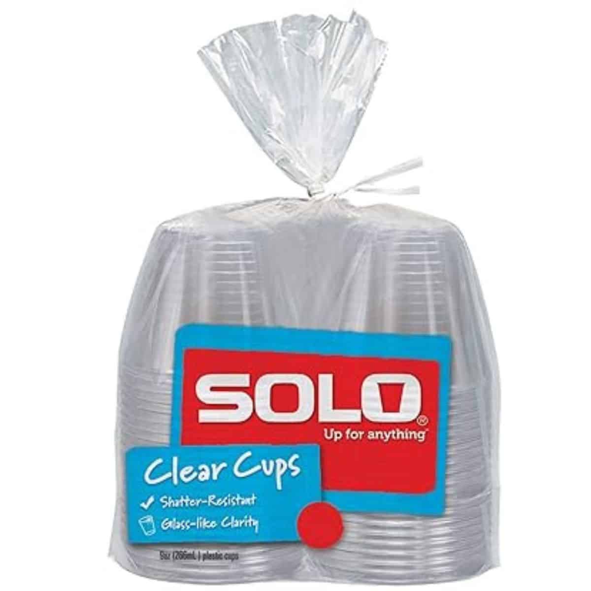 9 oz Clear Plastic Solo Cups