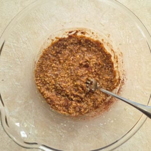 A panade in a glass bowl.